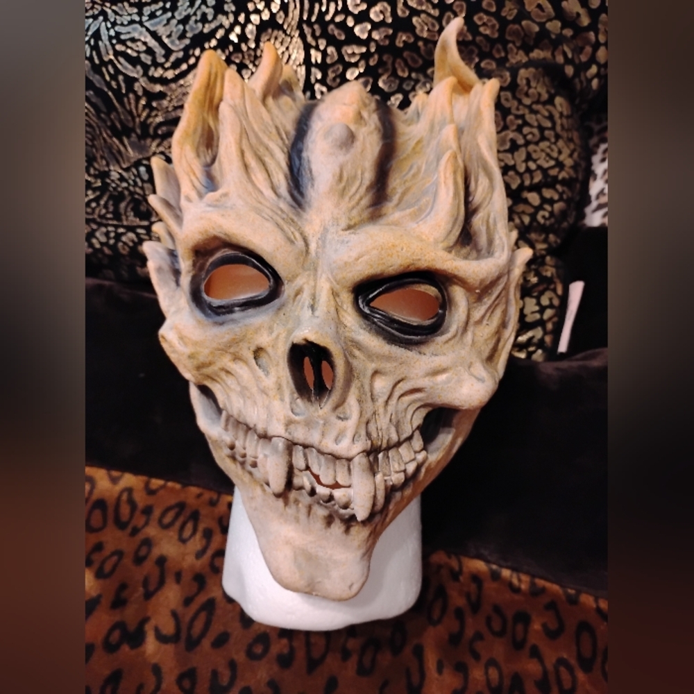 Fiery Skull Skeleton  Mask